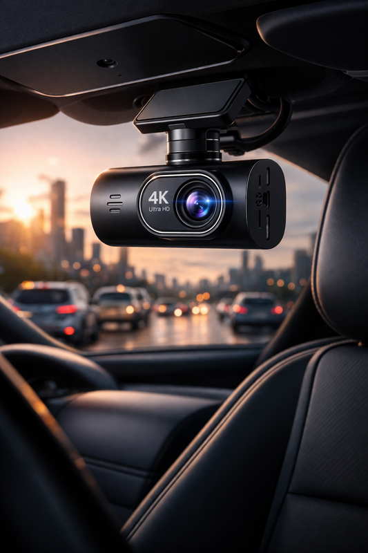 DriveCore B53P 4K Dash Cam — Sony Sensor, Dual Lens, WiFi & GPS