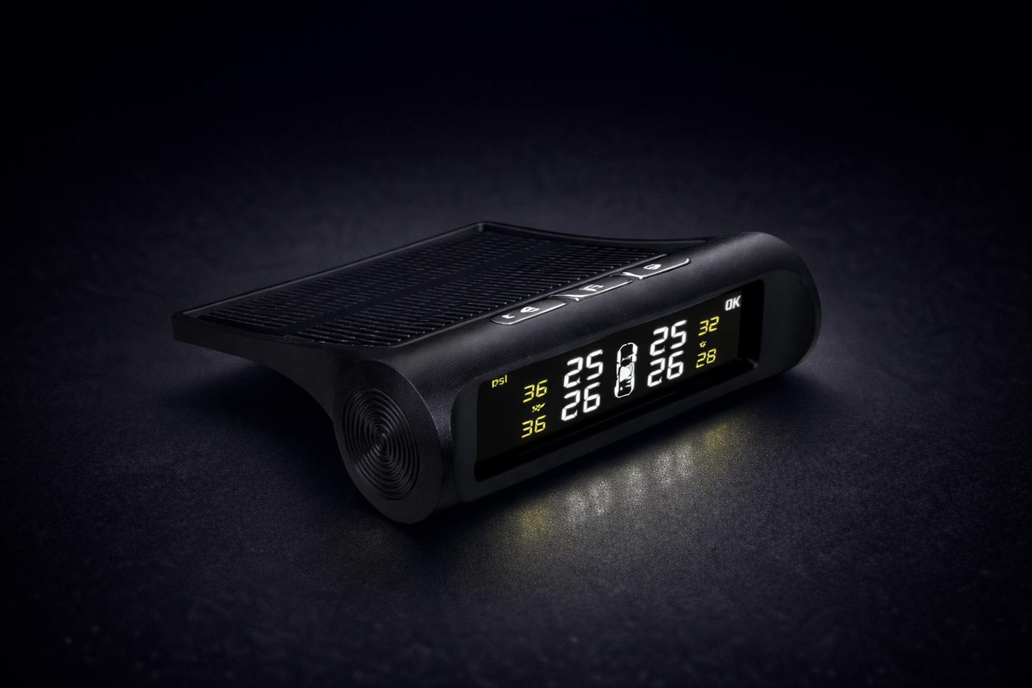 Solar TPMS Tire Pressure Monitoring System — 4 Sensor Kit