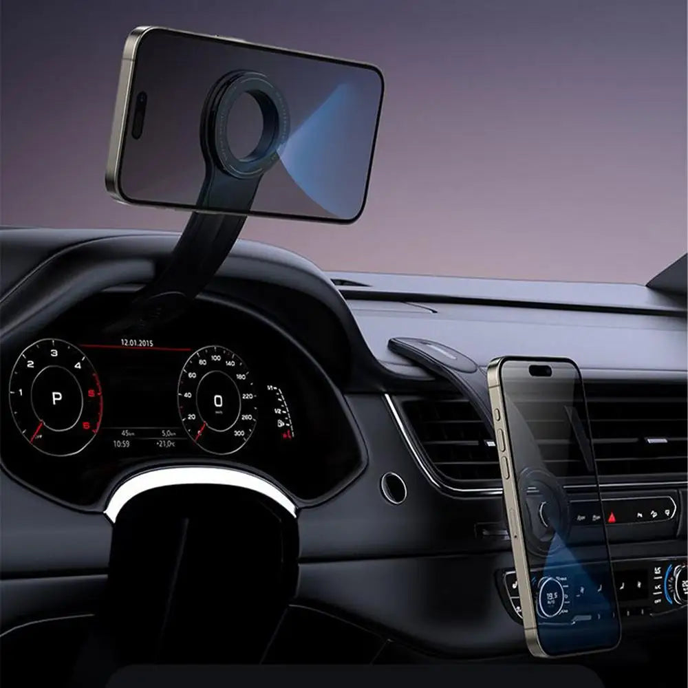 DriveCore Adjustable Magnetic Car Phone Holder — Bendable Arm Dashboard Mount