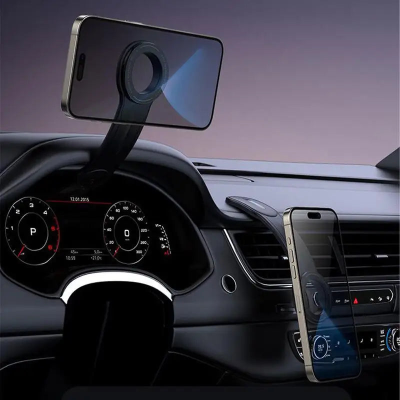 DriveCore Adjustable Magnetic Car Phone Holder — Bendable Arm Dashboard Mount