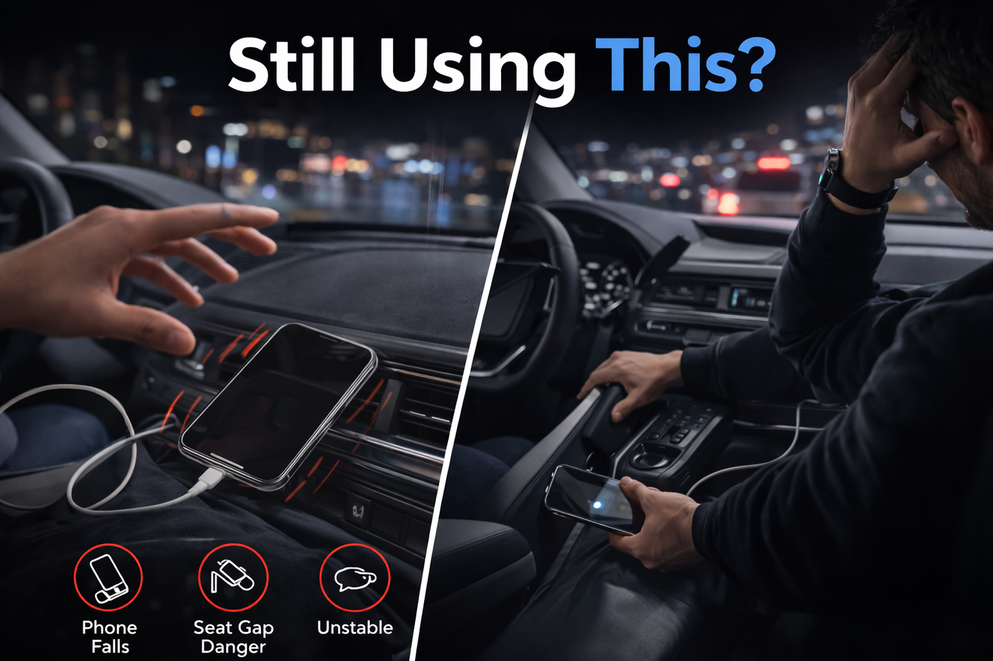 DriveCore Ultra-Thin Foldable Magnetic Car Phone Holder