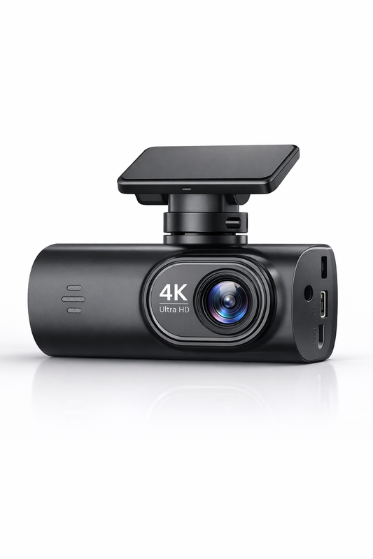 DriveCore Dual Lens Dash Cam — 4K Front + 1080P Rear, WiFi & GPS