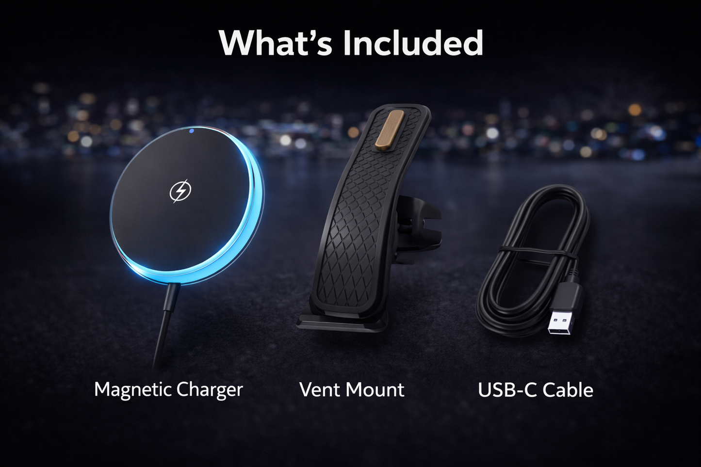 DriveCore Magnetic Wireless Car Charger — 15W Fast Charging Phone Mount