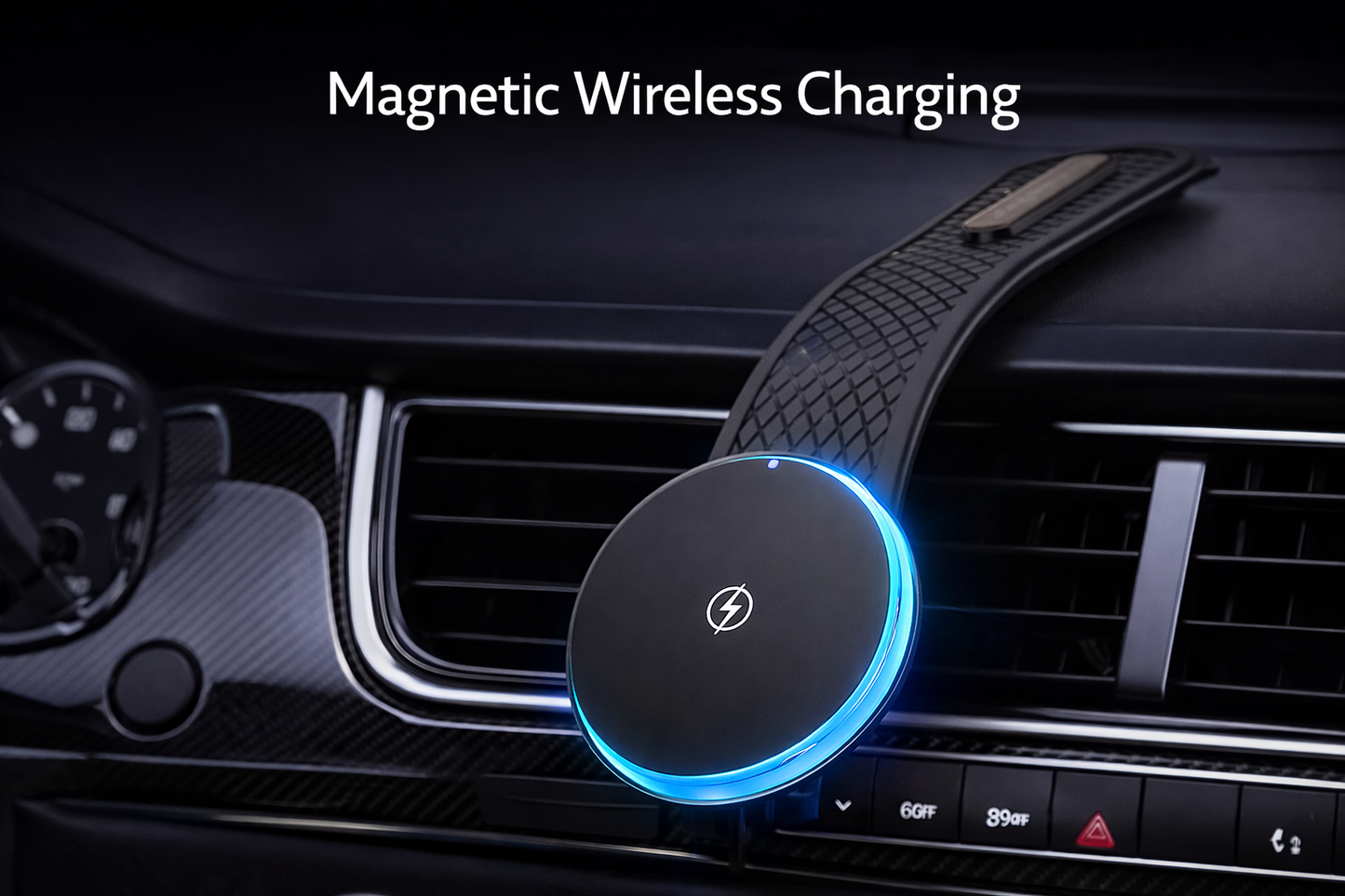 DriveCore Magnetic Wireless Car Charger — 15W Fast Charging Phone Mount