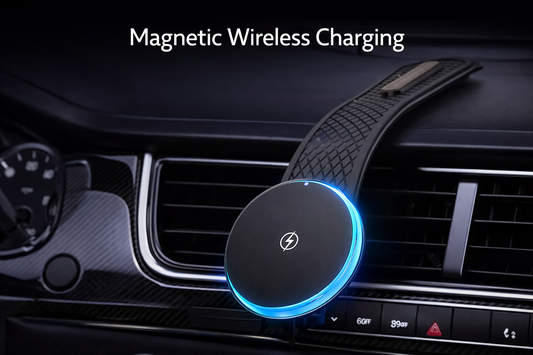 DriveCore Magnetic Wireless Car Charger — 15W Fast Charging Phone Mount